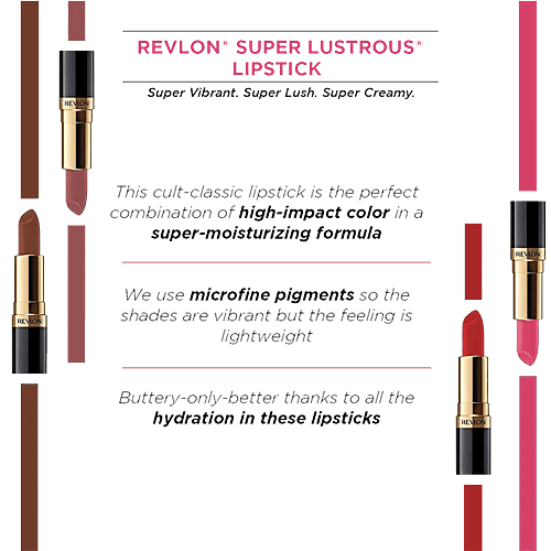 Revlon Super Lustrous Bold Matte Lipstick - Creamy, Moisturising, No Caking, 4.2 g Peachy Vibes 