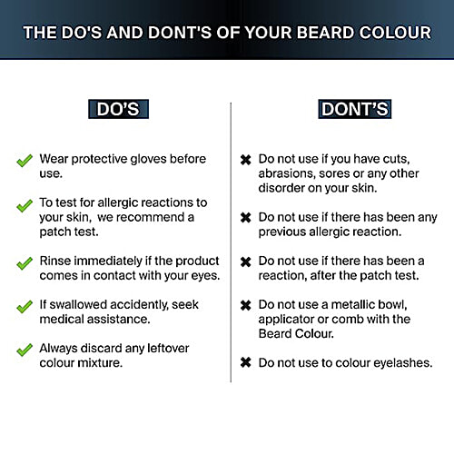 Bombay Shaving Company Natural Black Beard Colour - Henna & Amla, Long Lasting, 60 ml (Colourant + Developer, 30 ml each) 