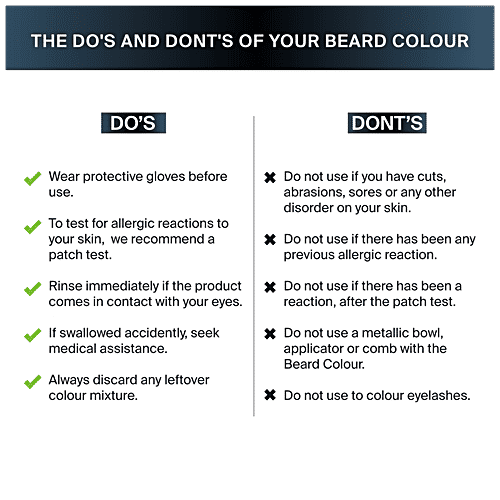 Bombay Shaving Company Natural Black Beard Colour - Henna & Amla, Long Lasting, 60 ml (Colourant + Developer, 30 ml each) 