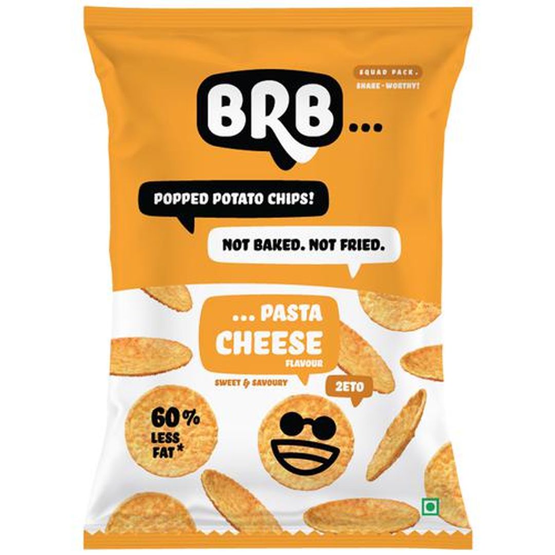 BRB Popped Potato Chips - Pasta Cheese Flavour, 48 g Pouch