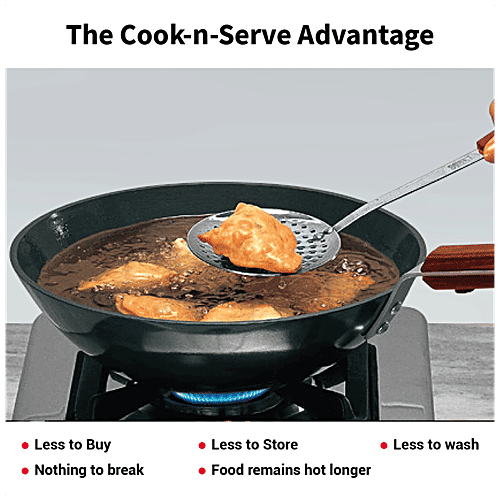 Hawkins Futura Hard Anodised Aluminium Deep Fry/Wok Pan - Flat Bottom, 26 cm, 4.06 mm, ADL25, 2.5 l  