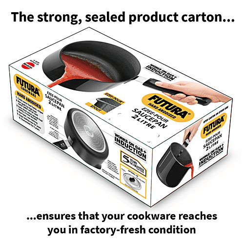 Hawkins Hard Anodised Saucepan - Induction Base, 18 cm, 3.25 mm, Plastic Handle, IAS20, 2 L  