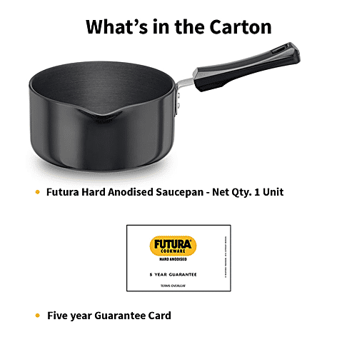 Hawkins Hard Anodised Saucepan - Induction Base, 18 cm, 3.25 mm, Plastic Handle, IAS20, 2 L  