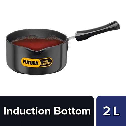 Hawkins Hard Anodised Saucepan - Induction Base, 18 cm, 3.25 mm, Plastic Handle, IAS20, 2 L  