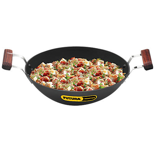 Hawkins Futura Hard Anodised Non-Stick Deep Fry Pan Flat Bottom - Non Stick, 26 cm, 3.25 mm, ND25, 2.5 l  