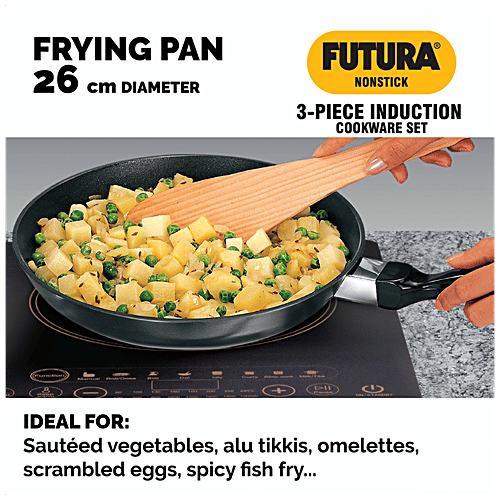 Buy Hawkins Futura Nonstick Induction Compatible Cookware Set Flat Tava, Frying Pan, Curry