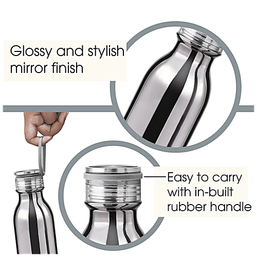 Milton Glitz 1000 Vacuum Insulated Thermosteel Bottle - Leak Proof, Silver, 950 ml