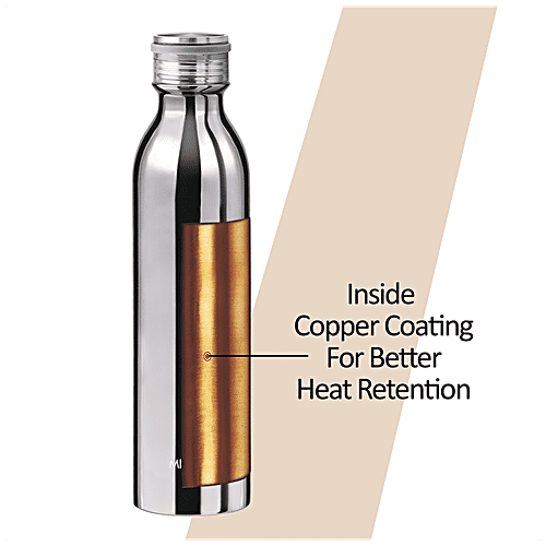 Milton Glitz 1000 Vacuum Insulated Thermosteel Bottle - Leak Proof, Silver, 950 ml