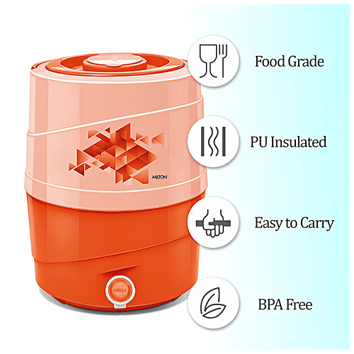 Milton Jug-Kool Rover Insulated Plastic Water Jug (EC-THF-FTW-0015) - Orange, 11 L  
