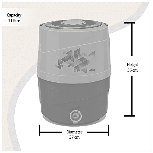 Milton Jug-Kool Rover Insulated Plastic Water Jug (EC-THF-FTW-0015) - Orange, 11 L  