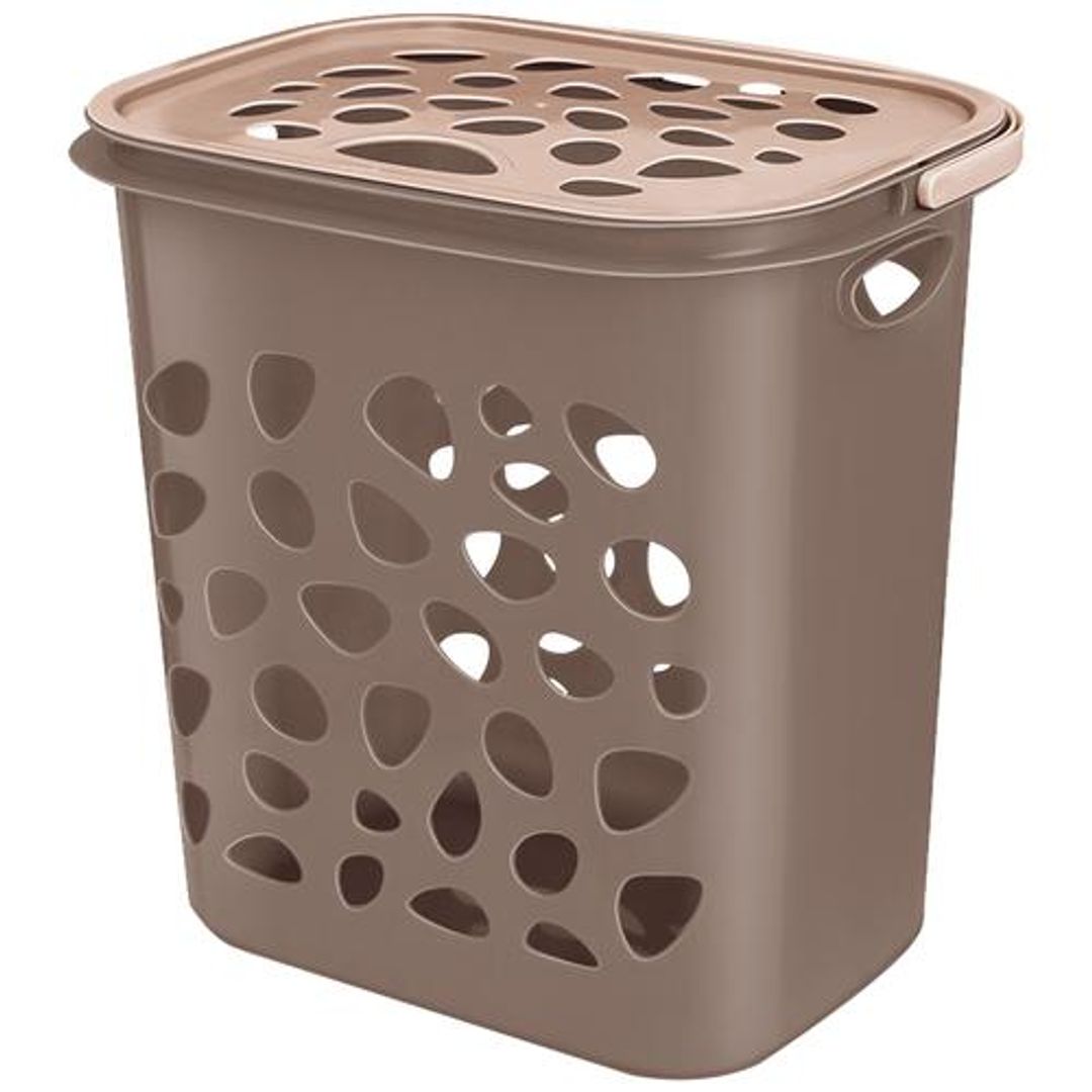 Milton Hamper Laundry/Toy Organizer Basket - BPA Free, Recyclable, Brown, 35 L 