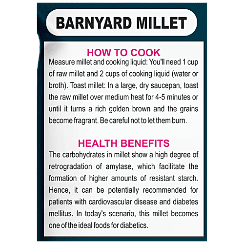Buy OGranny FARM PRODUCTS Barnyard Millet Low Glycemic Index