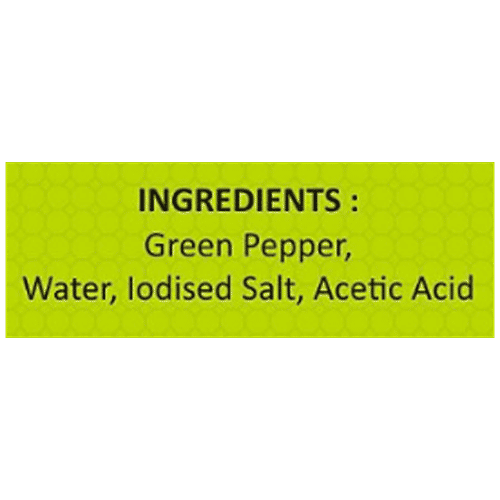 Memsaab Green Pepper Pickle - In Brine, Spicy & Sour, 200 g  