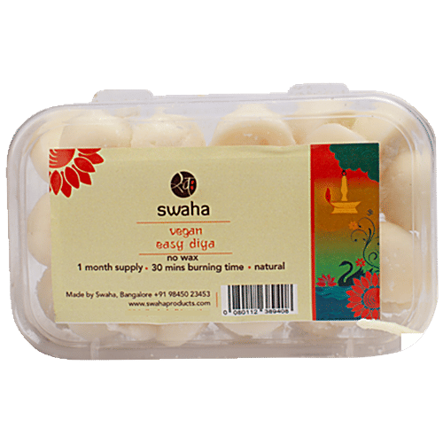 Buy SWAHA Vegan Easy Desi Cow Ghee Diya Natural, Safe To Use Online