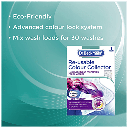 Dr. Beckmann Colour & Dirt Collector Reusable Sheet - Long Lasting Colour Protection, For Upto 30 Washes, 1 pc  