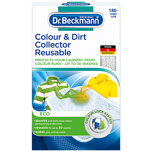 Dr. Beckmann Colour & Dirt Collector Reusable Sheet - Long Lasting Colour Protection, For Upto 30 Washes, 1 pc  