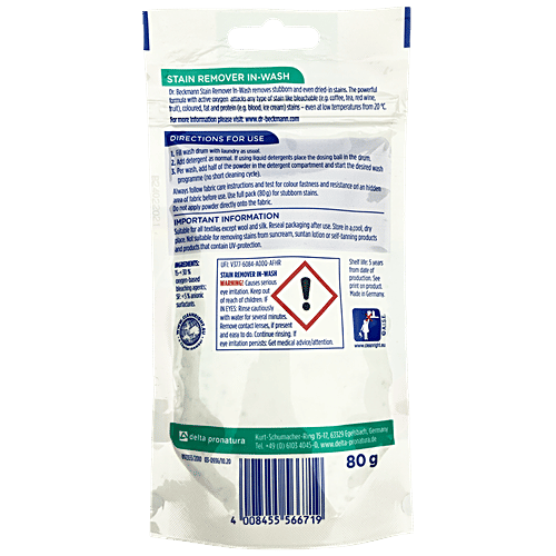 Buy Dr. Beckmann Stain Remover InWash Removes Stubborn Stains, Oxipower Formula Online at