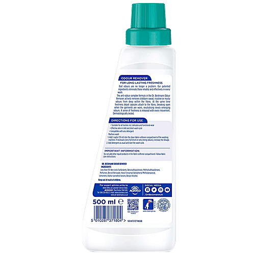 Dr. Beckmann Odour Remover - Ultra Effective For Long-lasting Freshness, Triple Action Technology, 500 ml  