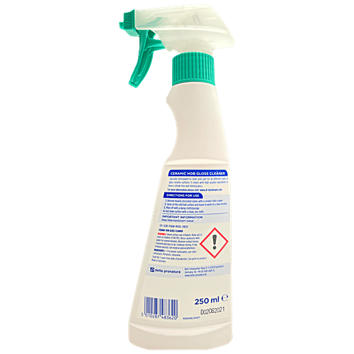 Dr. Beckmann Ceramic Hob Gloss Cleaner Spray - Polishes To A Radiant Shine, 250 ml