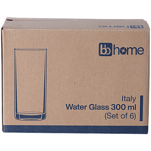 bb home Water/ Juice Glass - Italy, 300 ml (Set of 6)