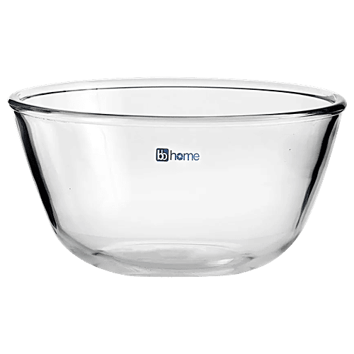 bb home Glass Mixing Bowl With Lid - Borosilicate, 750 ml