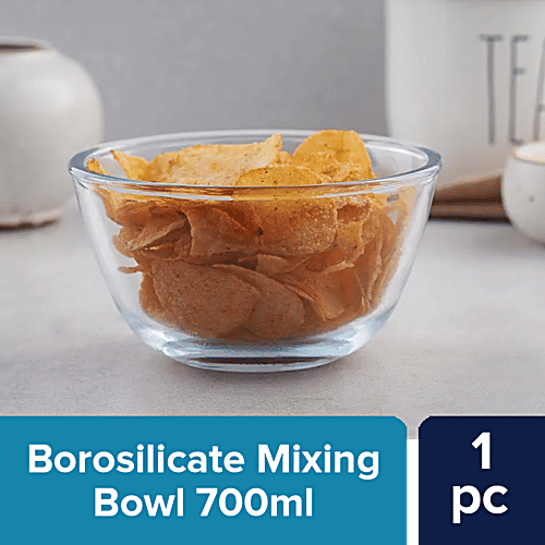 bb home Glass Mixing Bowl With Lid - Borosilicate, 750 ml