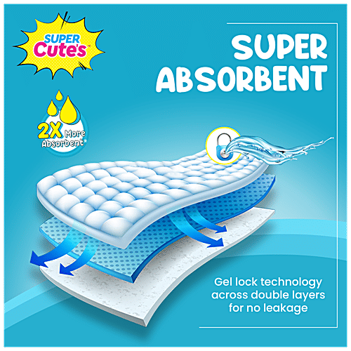 Super Cute's WonderThinz Ultra Thin Pull Up Diapers - Soft, Absorbent, Wetness Indicator, M, 29 pcs  