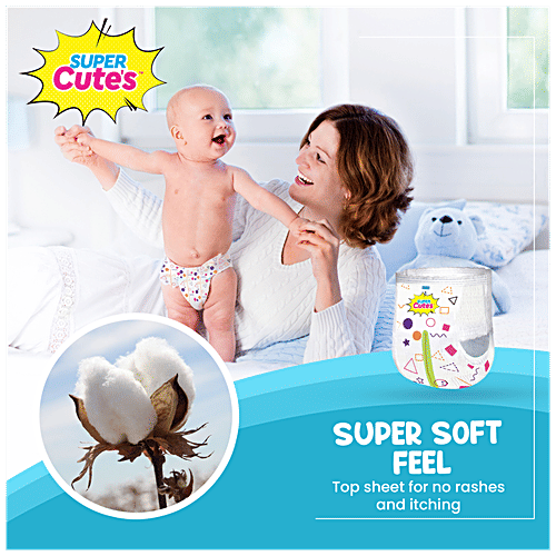 Super Cute's WonderThinz Ultra Thin Pull Up Diapers - Soft, Absorbent, Wetness Indicator, M, 29 pcs  