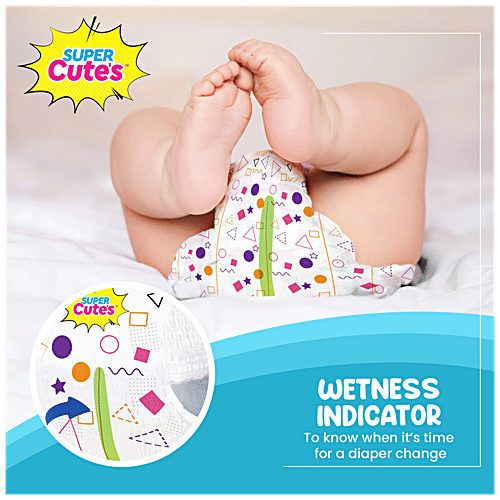 Super Cute's WonderThinz Ultra Thin Pull Up Diapers - Soft, Absorbent, Wetness Indicator, M, 29 pcs  