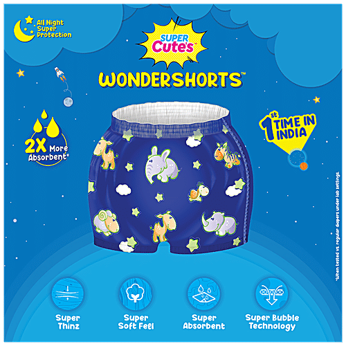 Buy Super Cute's WonderShorts Pull Up Shorts Diapers For Boys Soft, No Rashes & Itching, XL