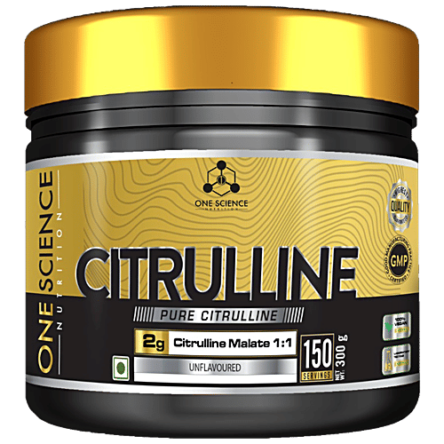 One Science Nutrition Pure Citrulline - Used For Intense Workout, Boosts Metabolism, 300 g  