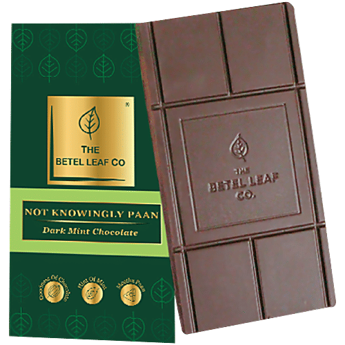 The Betel Leaf Co. Calcutta Meetha Infused Dark Mint Chocolate, 100 g Goodness of Chocolate, Richness of Milk, Meetha Paan