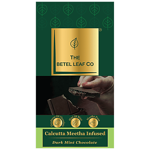 The Betel Leaf Co. Calcutta Meetha Infused Dark Mint Chocolate, 100 g Goodness of Chocolate, Richness of Milk, Meetha Paan