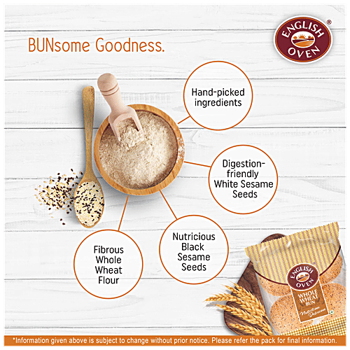 Buy English Oven Whole Wheat Bun Nutritious & Delicious, PreSliced