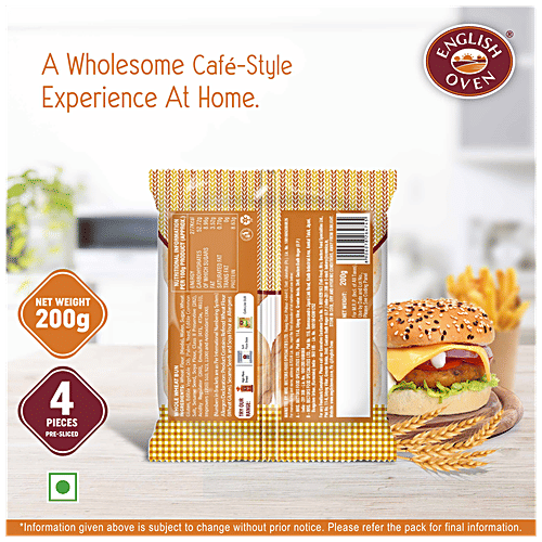 Buy English Oven Whole Wheat Bun Nutritious & Delicious, PreSliced