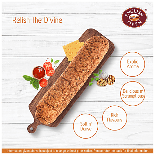 Buy English Oven Sub Footlong Bread Roasted Garlic, Rich In Flavour