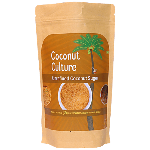 Coconut Culture Unrefined Coconut Sugar - Pure, Natural, Low GI Sweetener, Rich In Nutrition, 400 g Pouch