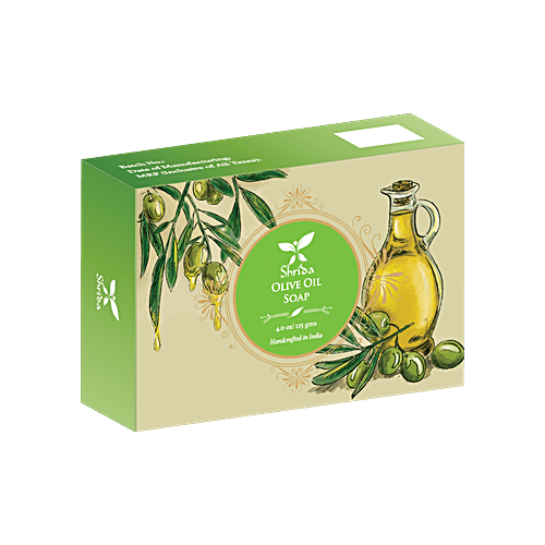 Shrida Olive Oil Soap - For Glowing & Healthy Skin, 125 g  