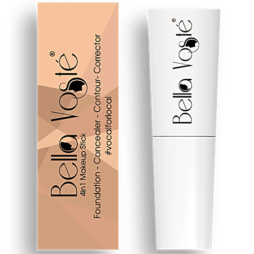 Bella Voste 4-In-1 Makeup Stick - For Foundation, Concealer, Contour & Corrector, Hydrates Skin, 5.5 g Marshmallow (03) 