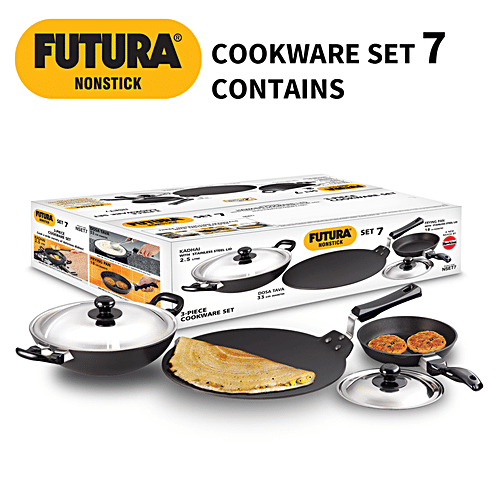 Buy Hawkins Futura Nonstick Cookware Set (Dosa Tava, Frying Pan, Deep
