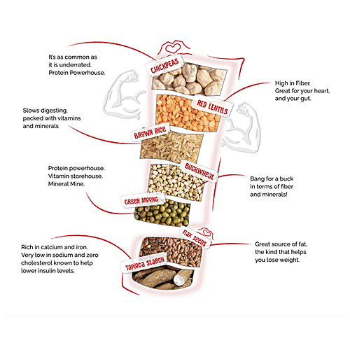 WickedGud Macaroni Pasta - Chickpea, Red Lentil, Brown Rice, High Fiber & Protein, Gluten-Free, 450 g