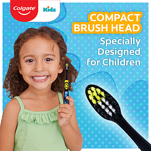 Colgate Extra Soft Toothbrush - For Kids, Batman, With Tongue Cleaner, 3 pcs  