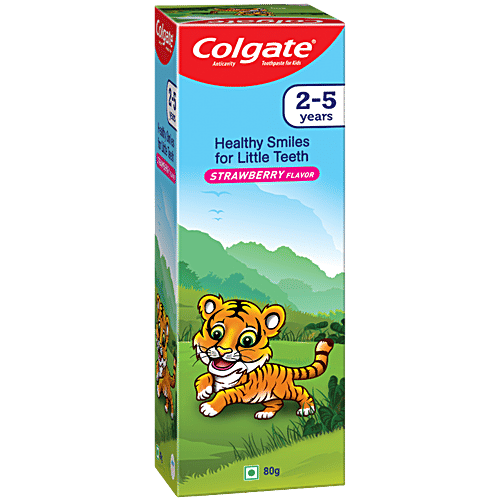 Colgate Kids Cocomelon Toothpaste - For 2-5 Years, Strawberry, 80 g  Cavity Protection Of Milk Teeth