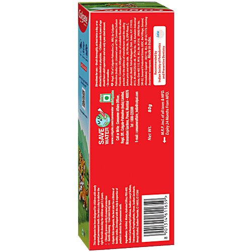 Colgate Kids Cocomelon Toothpaste - For 2-5 Years, Strawberry, 80 g  Cavity Protection Of Milk Teeth
