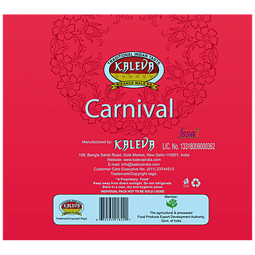 Kaleva Carnival - Rasgulla, Khatta Meetha, Crispy Sticks & Kashmiri Mix, 1.105 kg