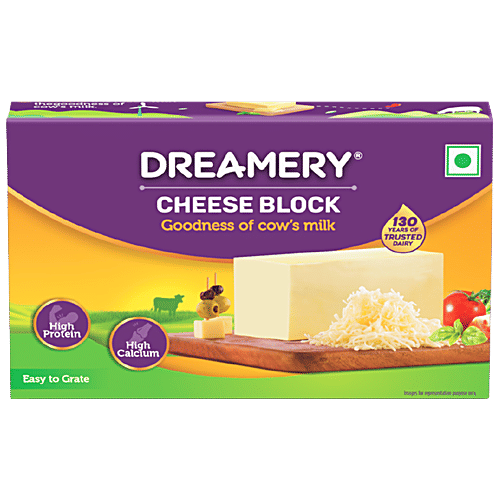 Buy Dreamery Processed Cheese Block High Protein & Calcium Online at