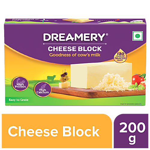 Buy Dreamery Processed Cheese Block High Protein & Calcium Online at