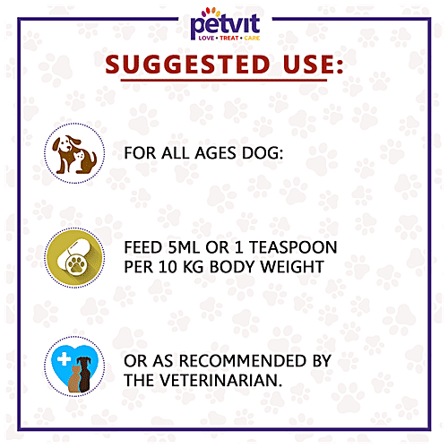 Buy Petvit Calcium Syrup Strong Bones Fast Growth, For Dogs & Cats Online at Best Price of Rs