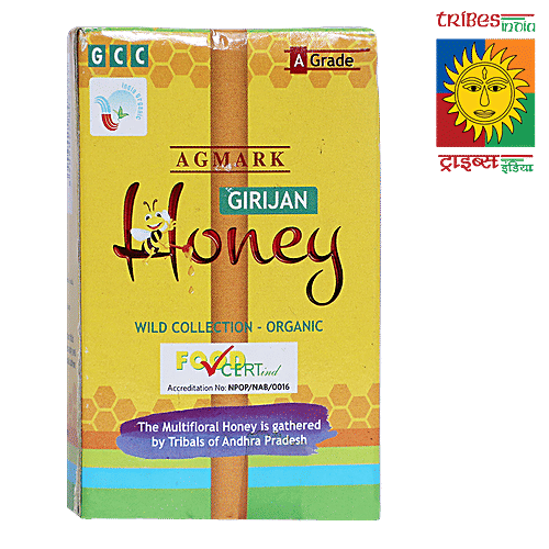 GCC Girijan Honey - Organic, Multifloral, Pure & Fresh, Agmark Grade A Certified, 250 g  