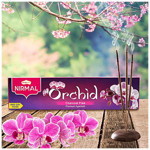 Shubhkart Nirmal Orchid Charcoal Free Premium Agarbatti, 100 g (Free Gift Inside)